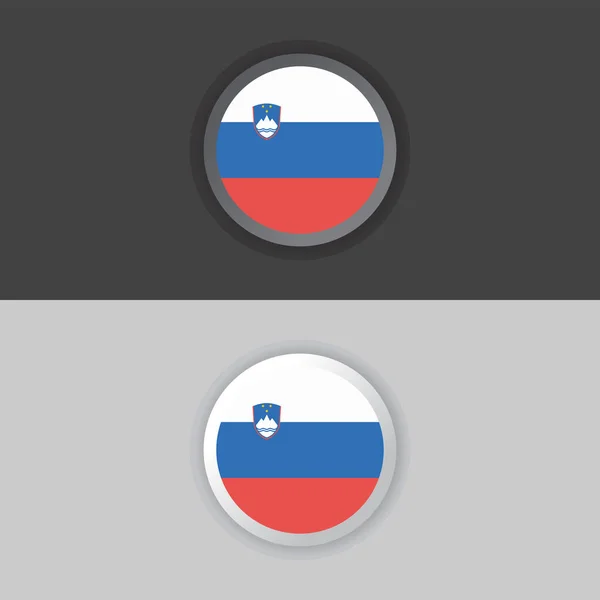 Illustration Slovenia Flag Template — Vector de stock
