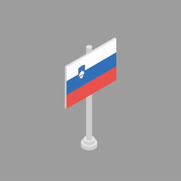 Illustration Slovenia Flag Template — Image vectorielle