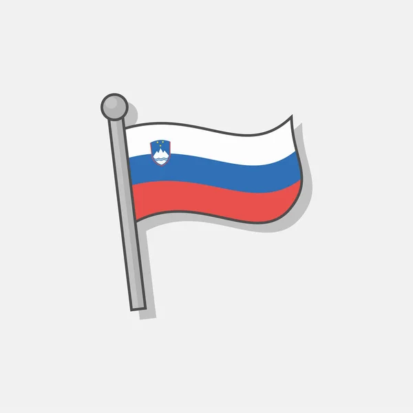 Εικόνα Του Προτύπου Σημαίας Της Σλοβενίας — Διανυσματικό Αρχείο