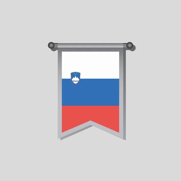 Illustration Slovenia Flag Template — Vetor de Stock