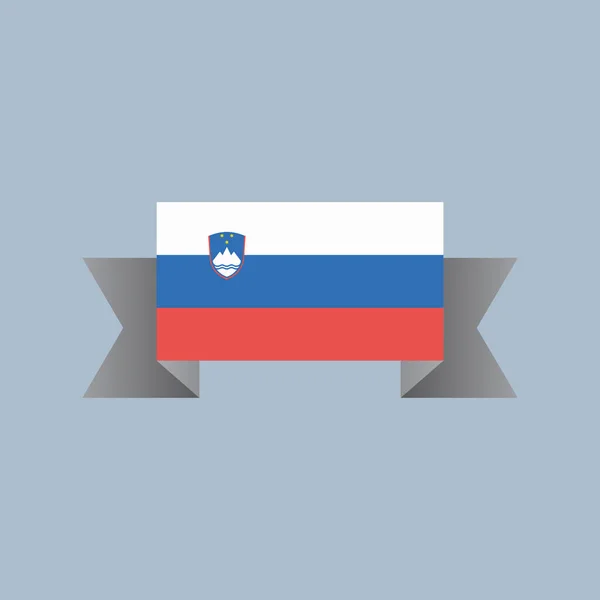 Illustration Slovenia Flag Template — Stockvektor