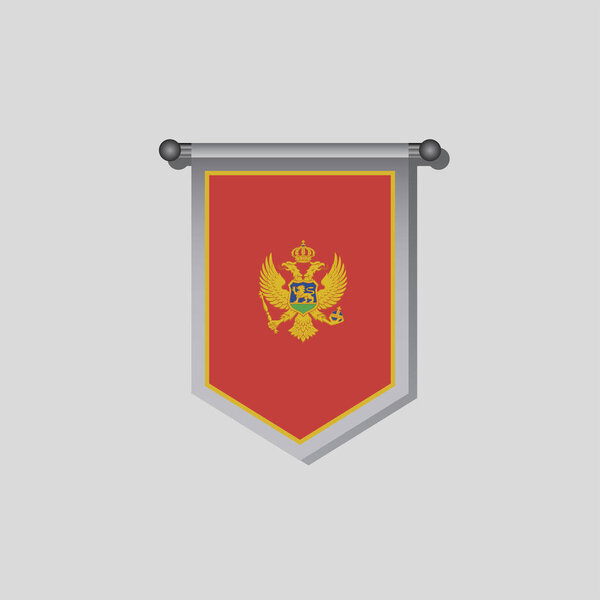 Illustration of Montenegro flag Template