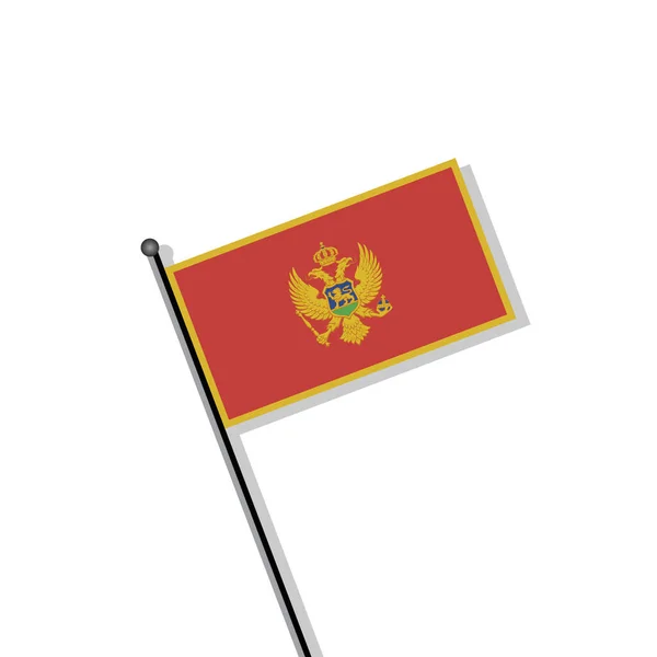 モンテネグロ国旗テンプレートのイラスト — ストックベクタ