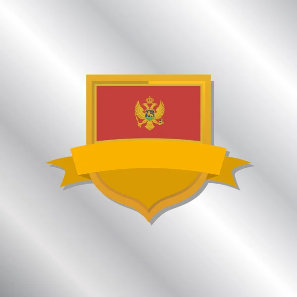 Plantilla Bandera Montenegro — Vector de stock