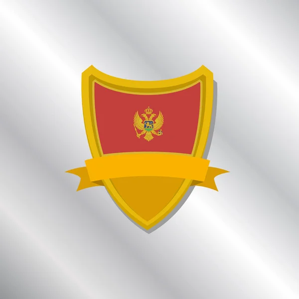 Ilustração Modelo Bandeira Montenegro —  Vetores de Stock