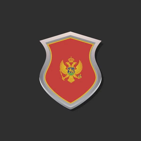 Illustratie Van Het Montenegro Vlaggensjabloon — Stockvector