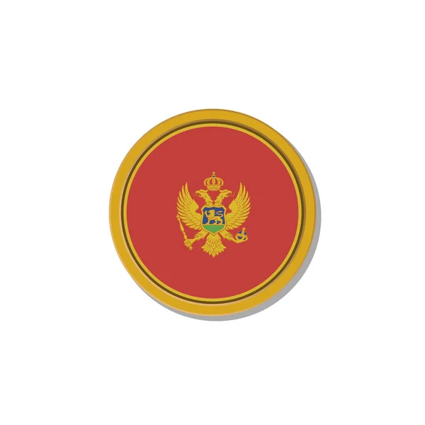 Illustration Der Flagge Montenegros Vorlage — Stockvektor