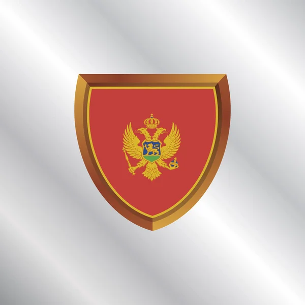 Illustration Der Flagge Montenegros Vorlage — Stockvektor