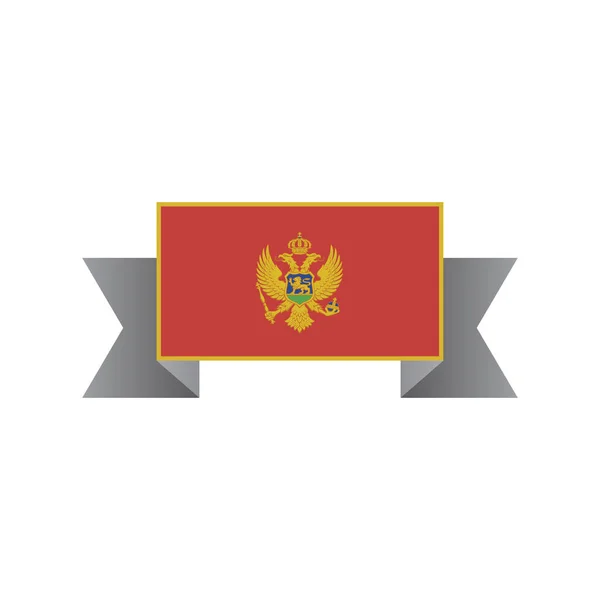 Illustration Der Flagge Montenegros Vorlage — Stockvektor