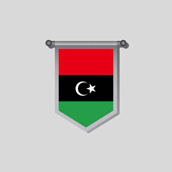 Illustration Modèle Drapeau Libyen — Image vectorielle