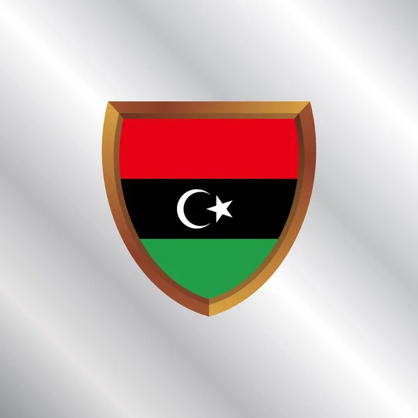 Иллюстрация Шаблона Флага Ливии — стоковый вектор