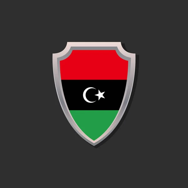 Líbiai Lobogó Mintájának Szemléltetése — Stock Vector