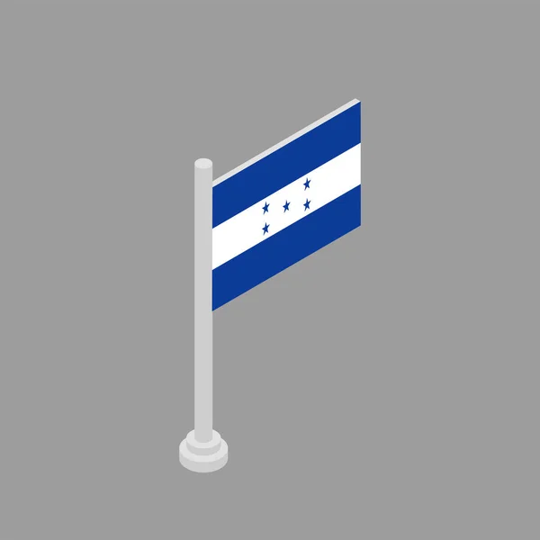 Ilustração Modelo Bandeira Honduras — Vetor de Stock