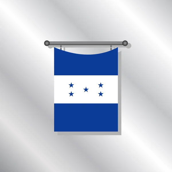 Illustratie Van Honduras Vlag Template — Stockvector