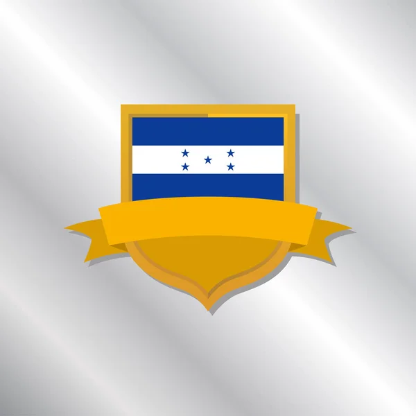 Illustratie Van Honduras Vlag Template — Stockvector