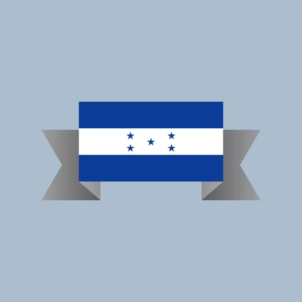 Abbildung Der Honduras Flagge Vorlage — Stockvektor