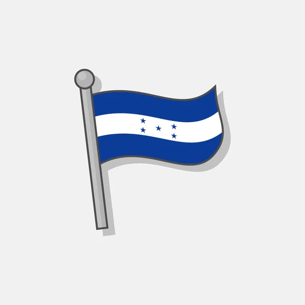 Illustratie Van Honduras Vlag Template — Stockvector