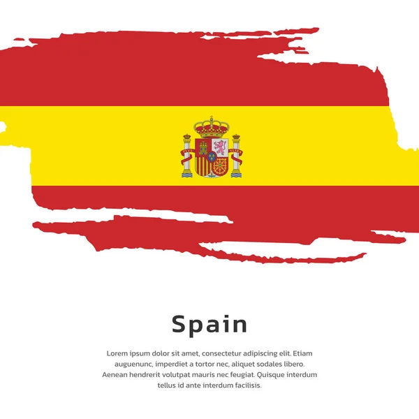 Illustration Spain Flag Template — Vetor de Stock