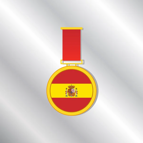 Illustration Spain Flag Template — Vettoriale Stock