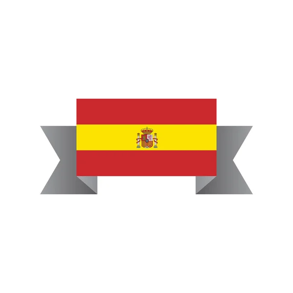 Illustration Spain Flag Template — Stockvector