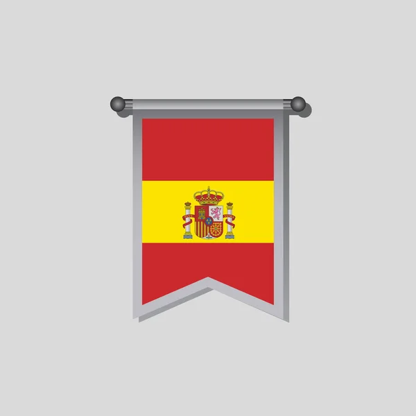 Иллюстрация Шаблона Флага Испании — стоковый вектор