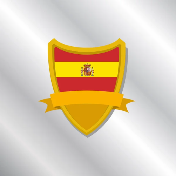 Illustration Spain Flag Template — Stock Vector