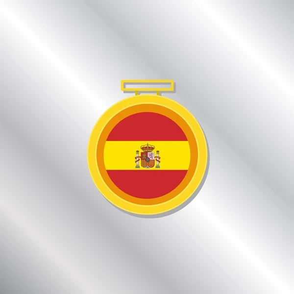 Illustration Spain Flag Template — 스톡 벡터