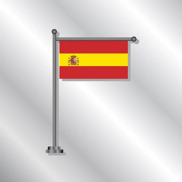 Illustration Spain Flag Template — Stok Vektör
