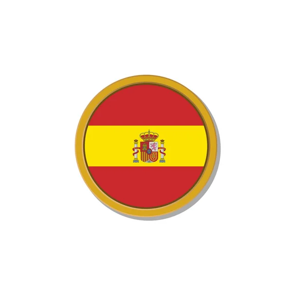 Illustration Spain Flag Template — 스톡 벡터