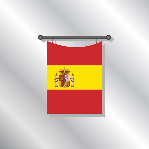 Illustration Spain Flag Template — 스톡 벡터