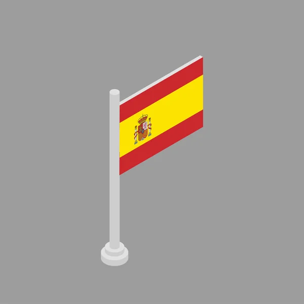 Illustration Spain Flag Template — Stock vektor