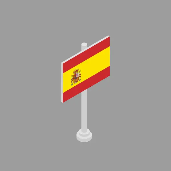 Illustration Spain Flag Template — ストックベクタ