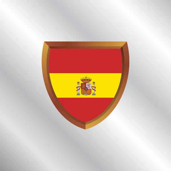 Illustration Spain Flag Template — Archivo Imágenes Vectoriales