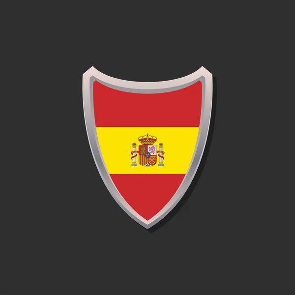 Illustration Spain Flag Template — Vetor de Stock