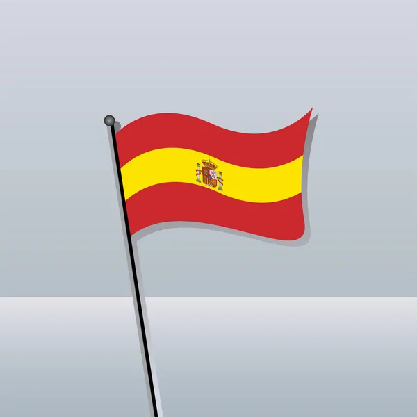 Illustration Spain Flag Template — Stock vektor