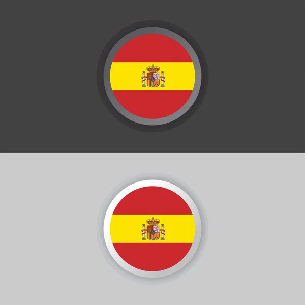 Illustration Spain Flag Template — Vector de stock