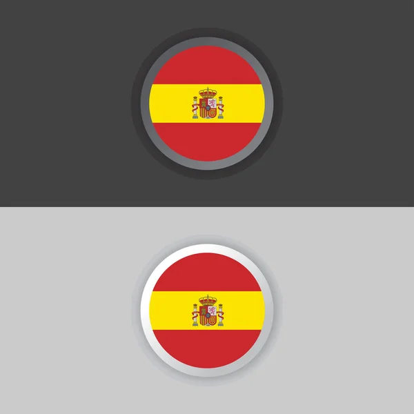 Illustration Spain Flag Template — Stockvector