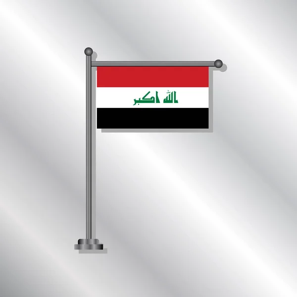 Illustration Iraq Flag Template — Vettoriale Stock