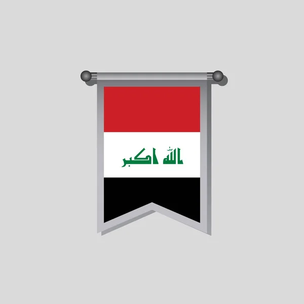 Illustration Iraq Flag Template — Stockový vektor