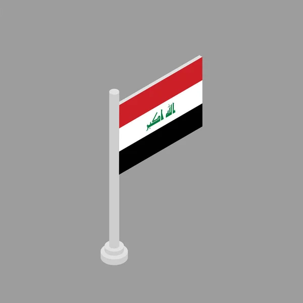 Illustration Iraq Flag Template — Vetor de Stock