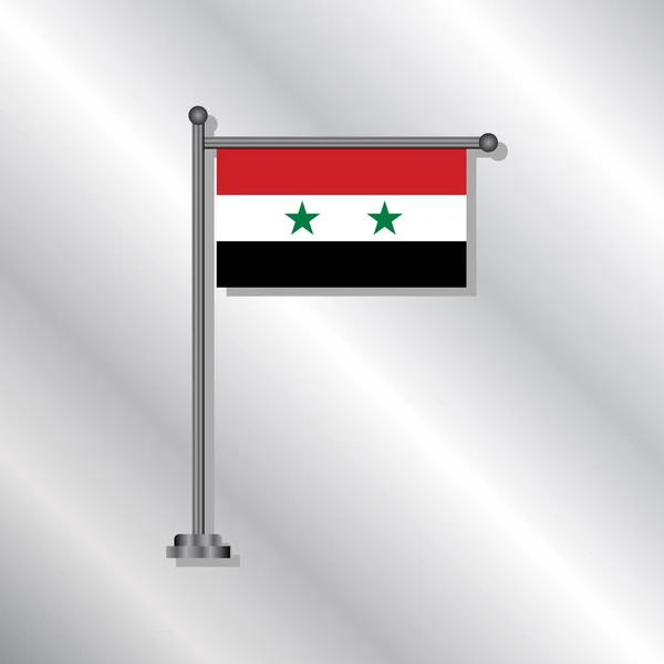 Illustration Syria Flag Template — Archivo Imágenes Vectoriales