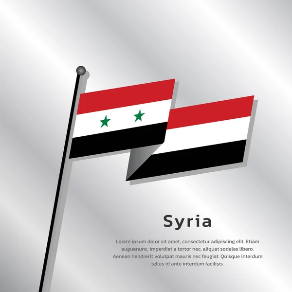 Illustration Syria Flag Template — 스톡 벡터