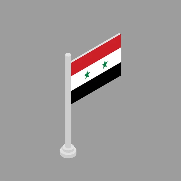 Illustration Syria Flag Template — Archivo Imágenes Vectoriales