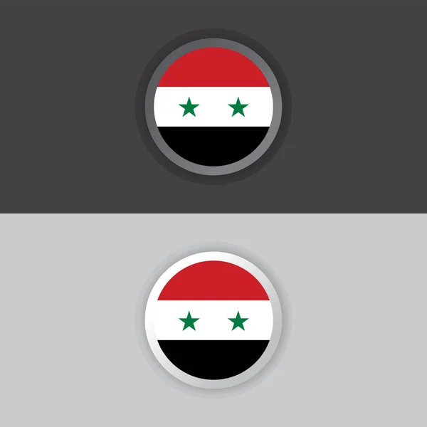 Illustration Syria Flag Template — Stock Vector