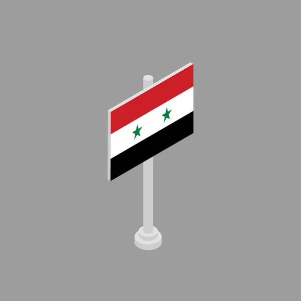Ілюстрація Сирійського Прапора — стоковий вектор