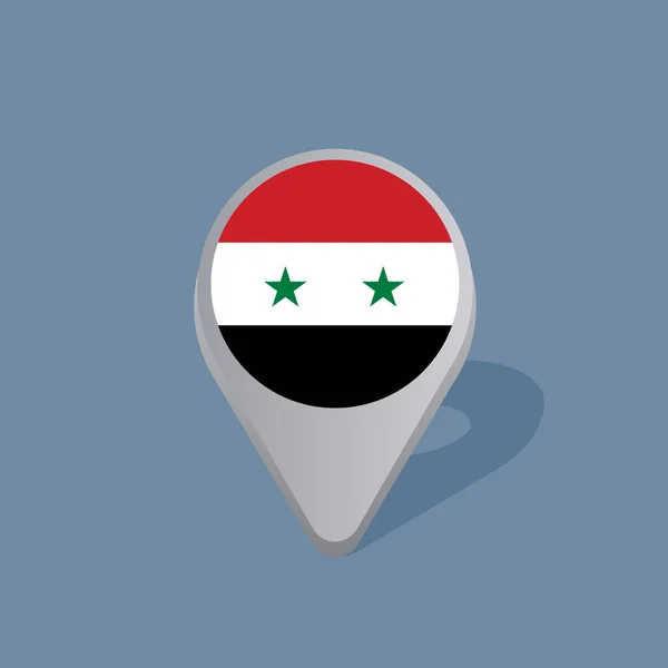 Illustration Syria Flag Template — Archivo Imágenes Vectoriales