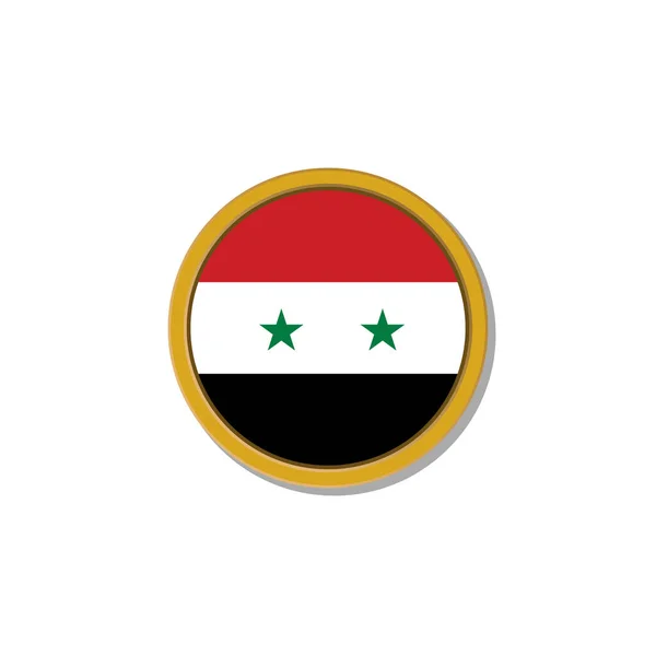 Illustration Syria Flag Template — Archivo Imágenes Vectoriales