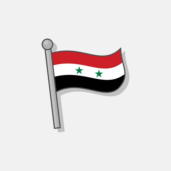Illustration Syria Flag Template — Archivo Imágenes Vectoriales