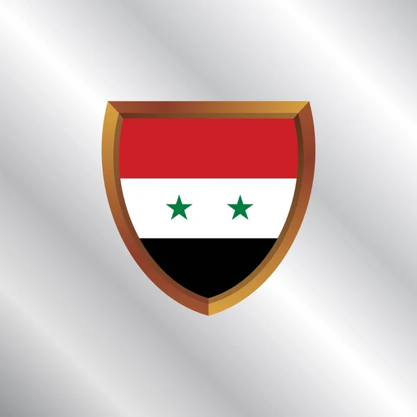 Illustration Syria Flag Template — Stock Vector