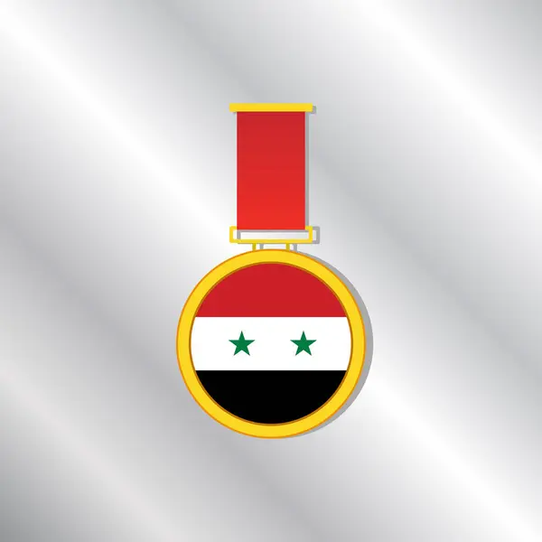 Illustration Syria Flag Template — Archivo Imágenes Vectoriales